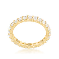 Thumbnail for Goldtone Cubic Zirconia Eternity Band