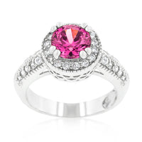 Thumbnail for Fuchsia Halo Engagement Ring