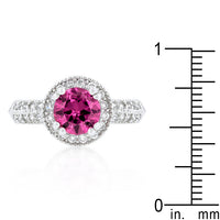 Thumbnail for Fuchsia Halo Engagement Ring
