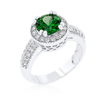 Thumbnail for Emerald Halo Engagement Ring