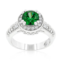 Thumbnail for Emerald Halo Engagement Ring
