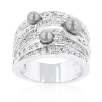 Thumbnail for Gray Pearl Cocktail Ring