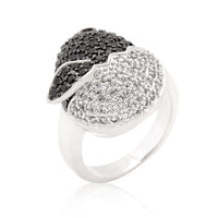 Thumbnail for Black and White Cubic Zirconia Baby Chick Ring