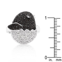 Thumbnail for Black and White Cubic Zirconia Baby Chick Ring