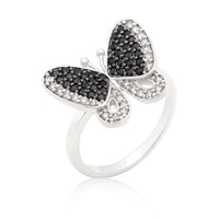 Thumbnail for Black and White Cubic Zirconia Butterfly Ring