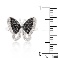 Thumbnail for Black and White Cubic Zirconia Butterfly Ring