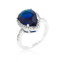 Thumbnail for Sapphire Cubic Zirconia Drop Ring
