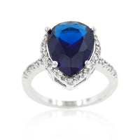 Thumbnail for Sapphire Cubic Zirconia Drop Ring