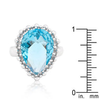 Thumbnail for Solitaire Blue Topaz Cocktail Ring