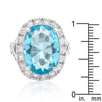 Thumbnail for Oval Blue Topaz Cocktail Ring