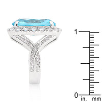 Thumbnail for Oval Blue Topaz Cocktail Ring