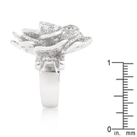 Thumbnail for Large Flower Cubic Zirconia Cocktail Ring