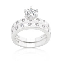 Thumbnail for Bezel Set Round Cut Bridal Ring Set
