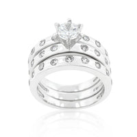 Thumbnail for Bezel Set Engagement Ring Set