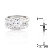 Thumbnail for The Miele Cubic Zirconia Round Cut Pave Ring Set