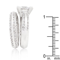Thumbnail for The Miele Cubic Zirconia Round Cut Pave Ring Set