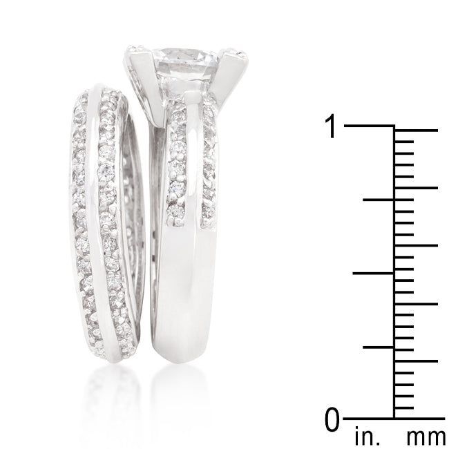 The Miele Cubic Zirconia Round Cut Pave Ring Set