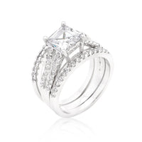 Thumbnail for Princess Cut Cubic Zirconia Triple Bridal Set