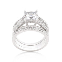 Thumbnail for Princess Cut Cubic Zirconia Triple Bridal Set