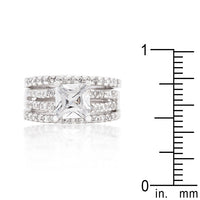 Thumbnail for Princess Cut Cubic Zirconia Triple Bridal Set