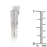 Thumbnail for Princess Cut Filigree Bridal Ring Set
