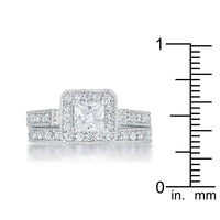 Thumbnail for Art Deco Princess Cut Bridal Set