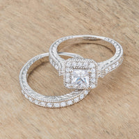 Thumbnail for Art Deco Princess Cut Bridal Set