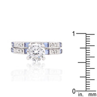Thumbnail for Clear and Tanzanite Cubic Zirconia Ring Set