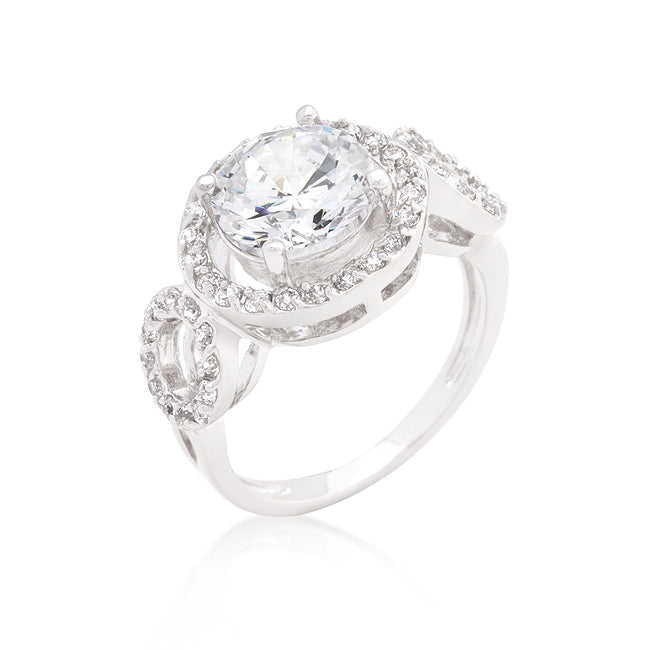 Amalfi Dawn Trio Cubic Zirconia Engagement Ring