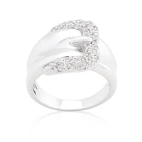 Thumbnail for Simple Cubic Zirconia Belt Ring