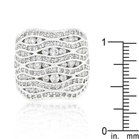 Thumbnail for Cubic Zirconia Pave Abstract Ring