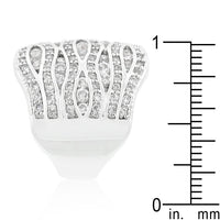 Thumbnail for Cubic Zirconia Pave Abstract Ring