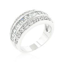 Thumbnail for 3-Row Cubic Zirconia Band