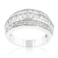 Thumbnail for 3-Row Cubic Zirconia Band