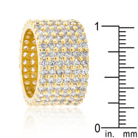Thumbnail for Goldtone Finishd Wide Pave Cubic Zirconia Ring