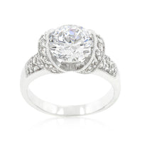 Thumbnail for Tension Set Cubic Zirconia Engagement Ring