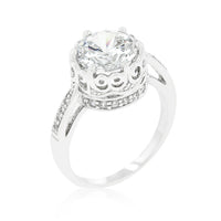 Thumbnail for Royal Crest Filigree Cubic Zirconia Ring