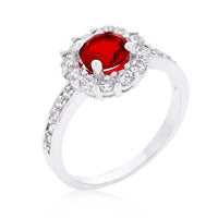 Thumbnail for Ruby Red Halo Engagement Ring