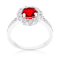Thumbnail for Ruby Red Halo Engagement Ring