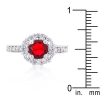Thumbnail for Ruby Red Halo Engagement Ring