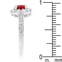 Thumbnail for Ruby Red Halo Engagement Ring