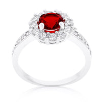 Thumbnail for Garnet Halo Engagement Ring
