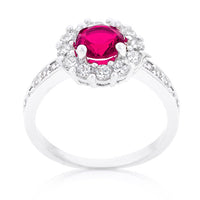 Thumbnail for Bella Birthstone Engagement Ring in Pink