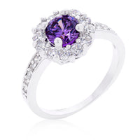 Thumbnail for Purple Halo Engagement Ring