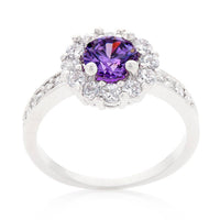 Thumbnail for Purple Halo Engagement Ring