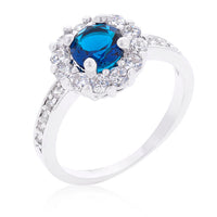Thumbnail for Sapphire Blue Halo Engagement Ring