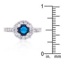 Thumbnail for Sapphire Blue Halo Engagement Ring