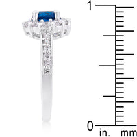 Thumbnail for Sapphire Blue Halo Engagement Ring