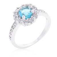 Thumbnail for Bella Birthstone Engagement Ring in Blue