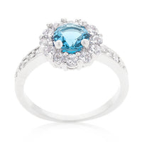 Thumbnail for Bella Birthstone Engagement Ring in Blue